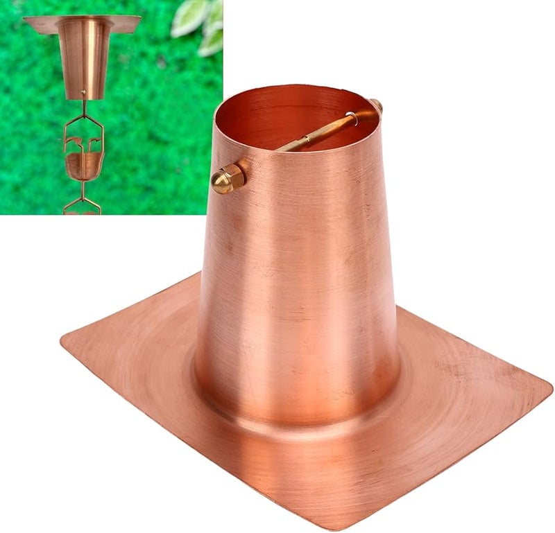 محول مزراب نحاسي نقي لتركيب سلسلة المطر 5 1x3 7 بوصة - Image 4